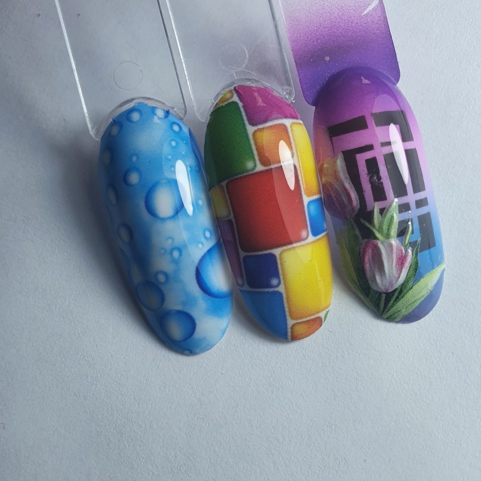 Жемчужная втирка на омбре