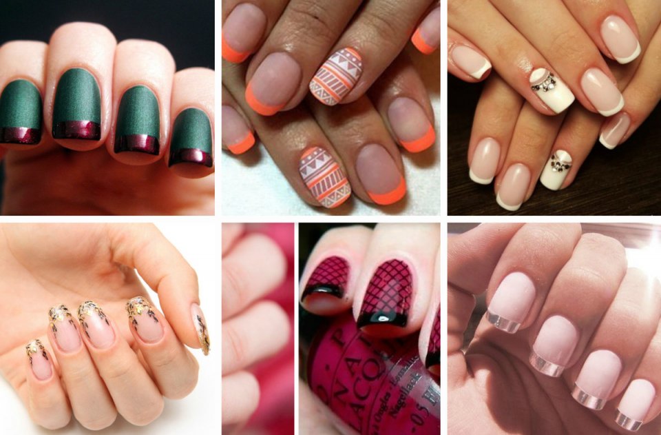 Французскиеманикюр коллаж