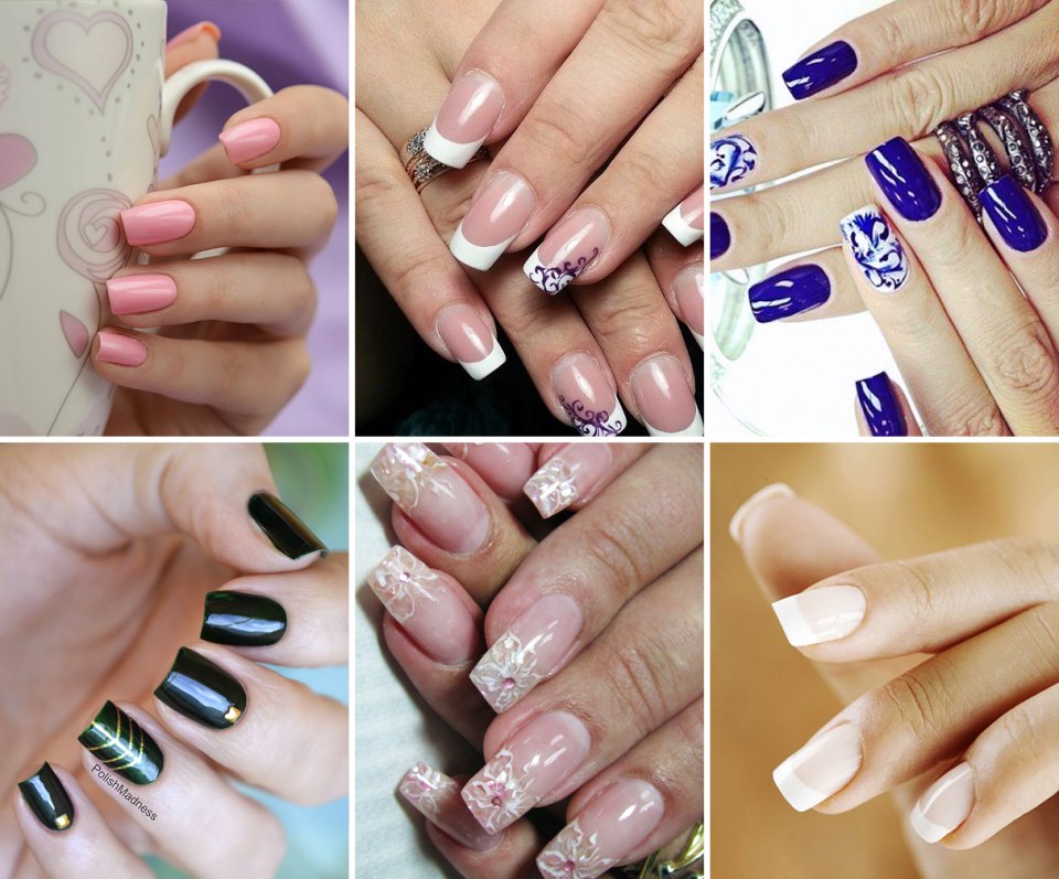 Форма ногтей четкий квадрат