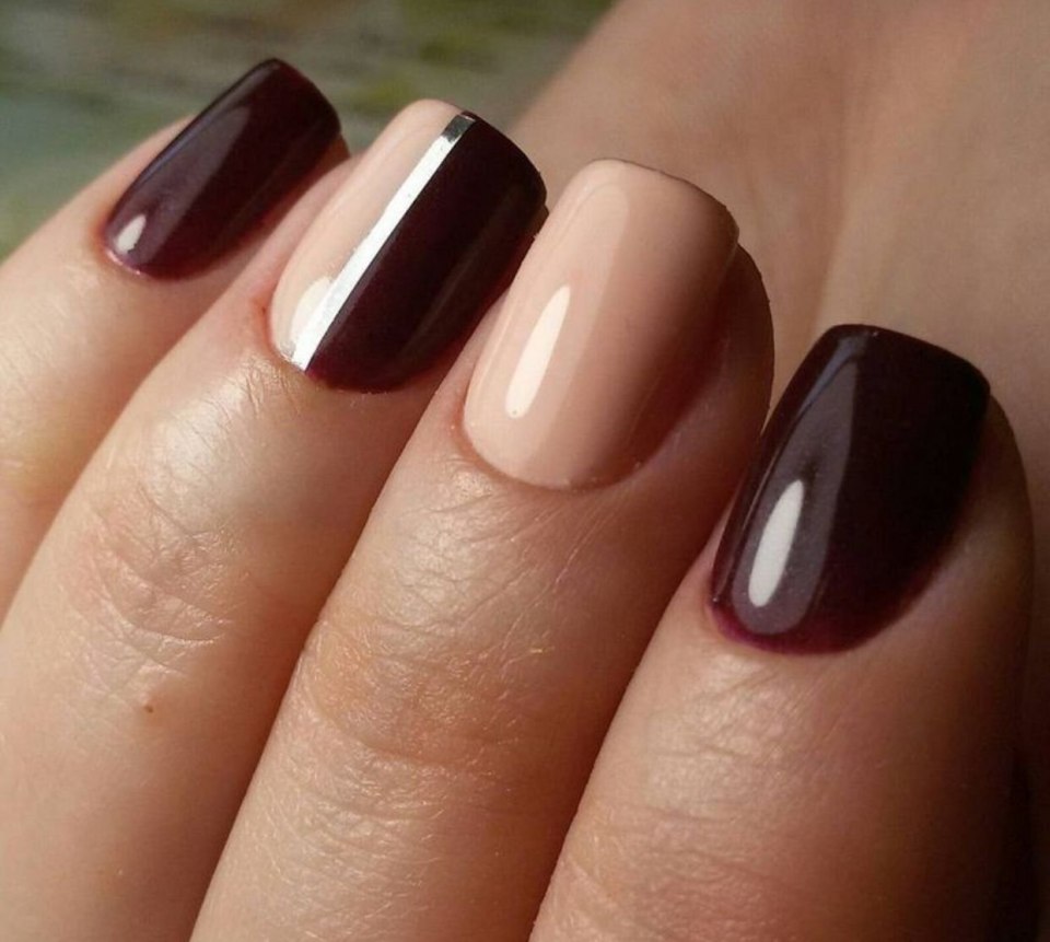 Маникюр в коричневых тонах