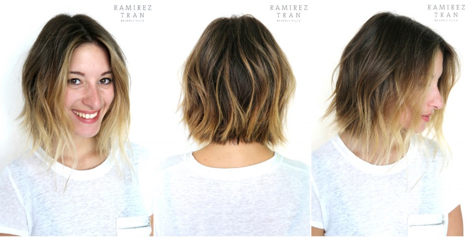 Окрашивание на короткие прямые волосы эффект выгоревших