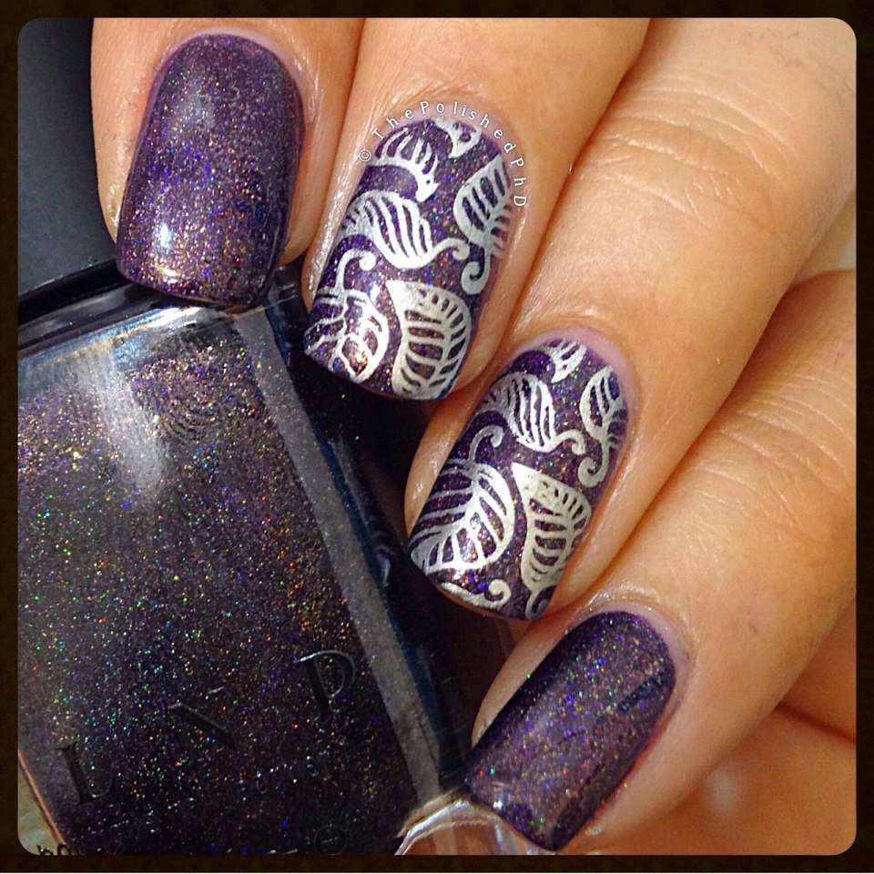 Стемпинг на кошачьем глазе