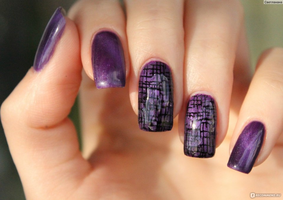 Кошачий глаз со стемпингом