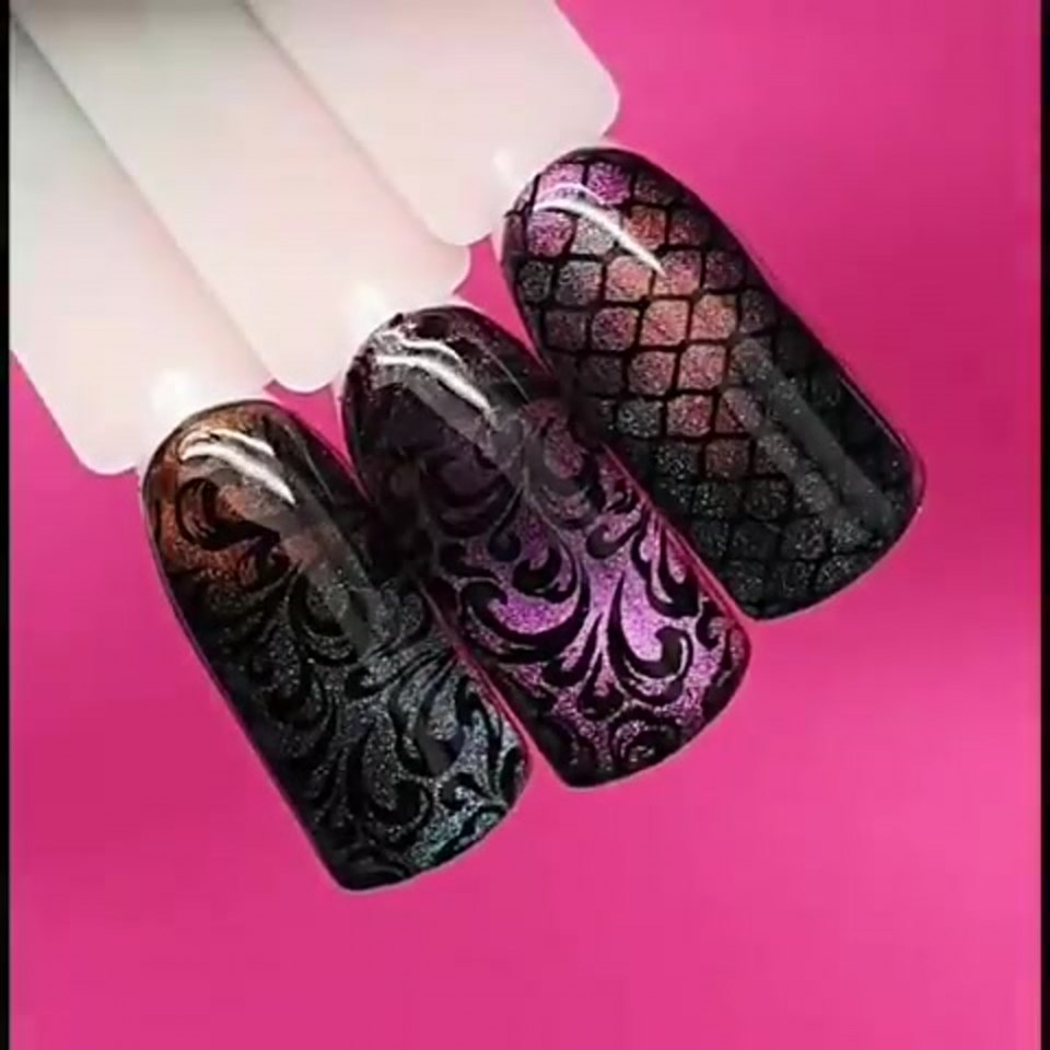 Дизайн ногтей кошачий глаз