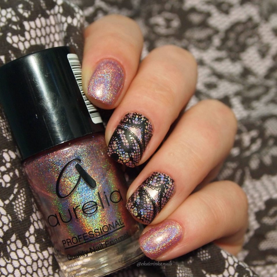 Ногти бирюза с золотом