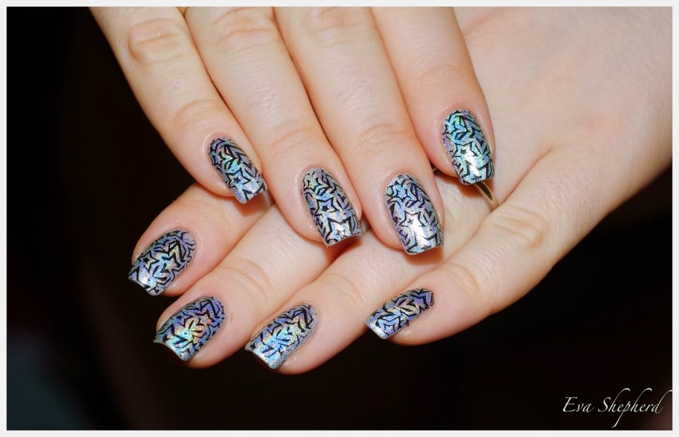 Кошачий глаз со стемпингом