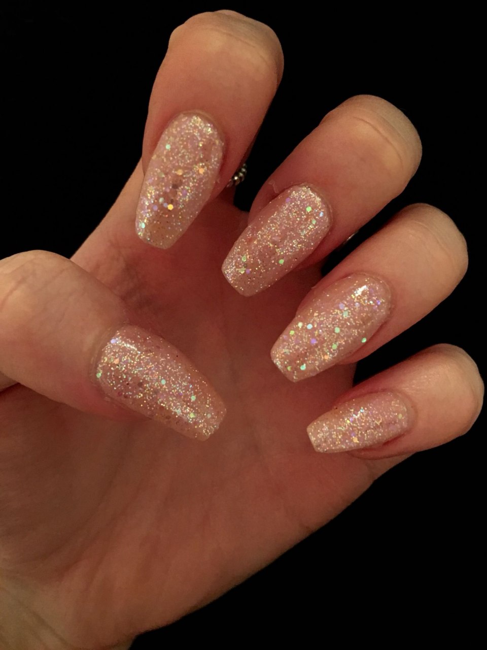 Блестки для ногтей оранжевые