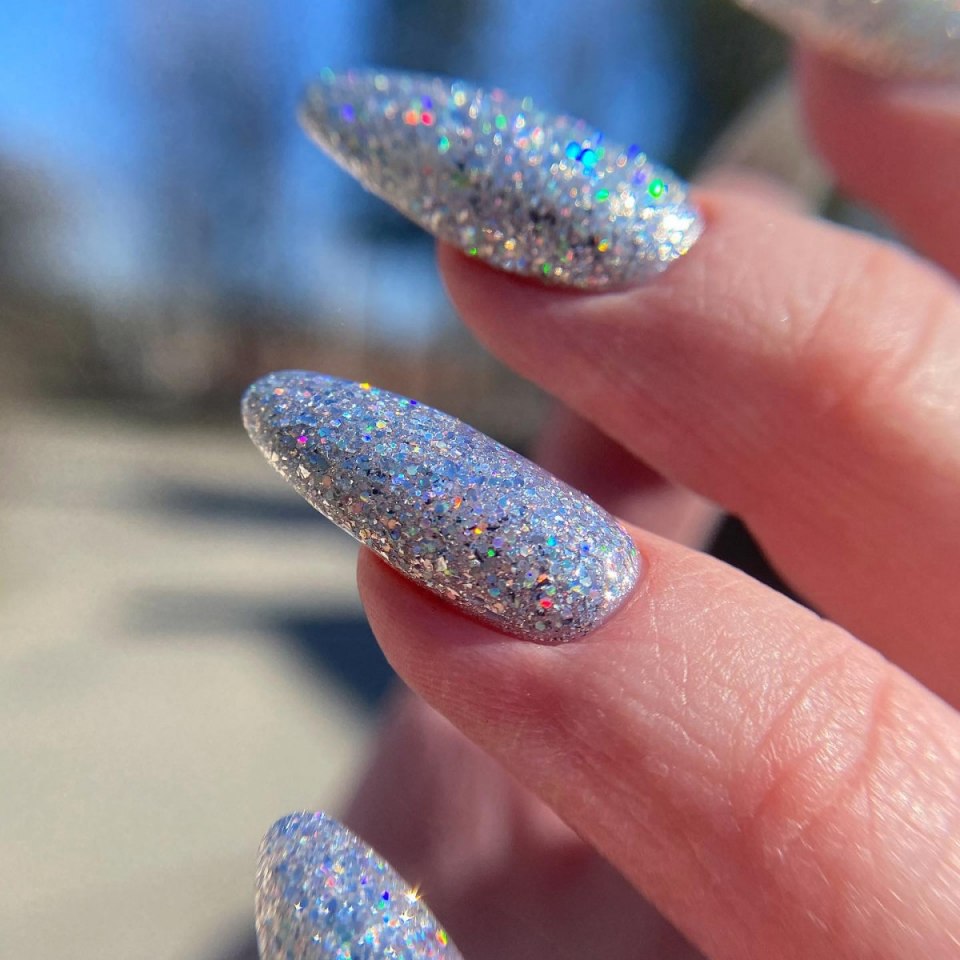 Растяжка блестками