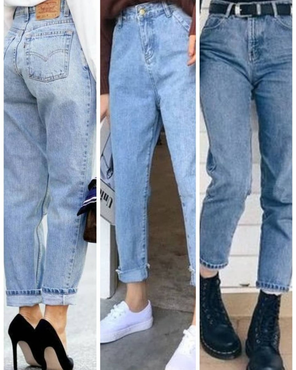 Джинсы mom Fit с ботинками