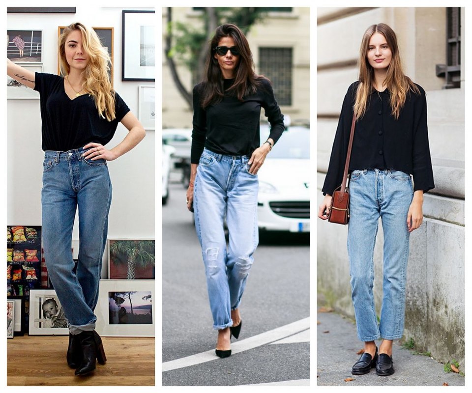 Джинсы бойфренды женские с подворотом