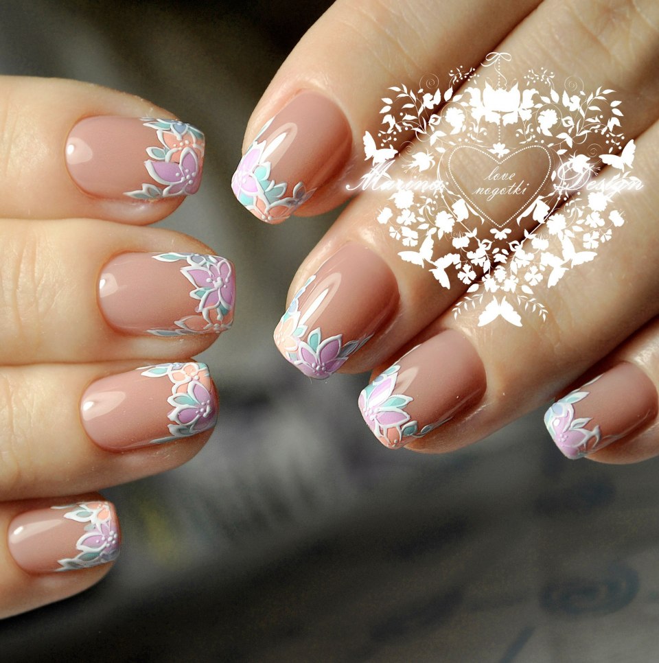 Праздничный маникюр френч