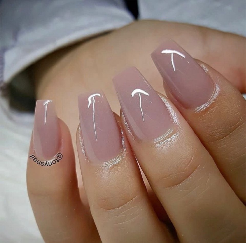 Маникюр сиреневый френч