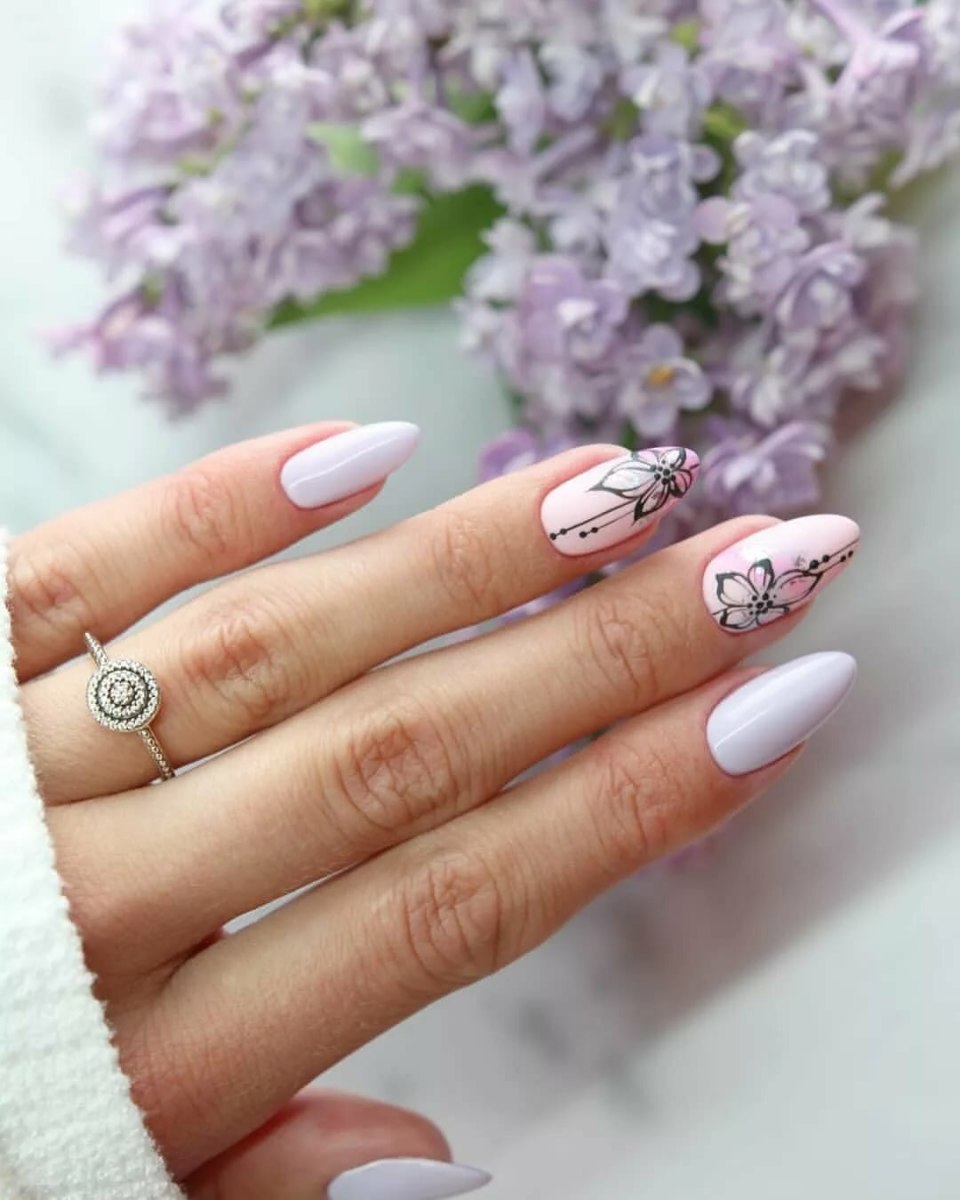 Маникюр дизайн нежный элегантный