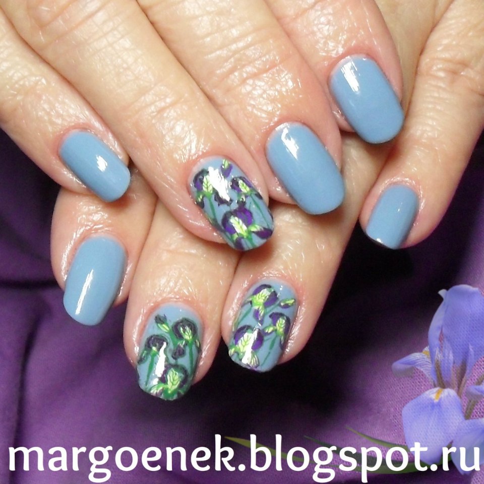 Маникюр ирисы
