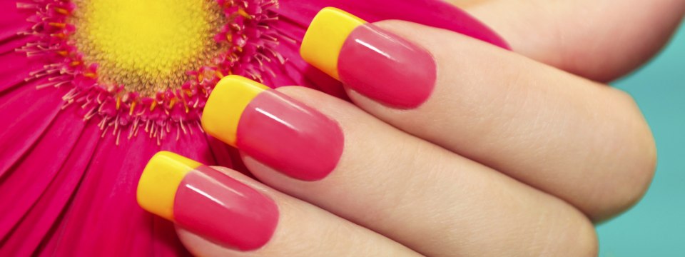 Оранжевый осенний маникюр