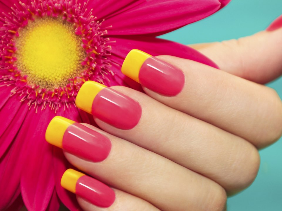 Оранжевые осенние ногти