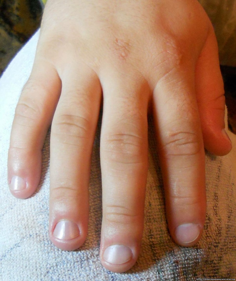 Мужской маникюр до и после