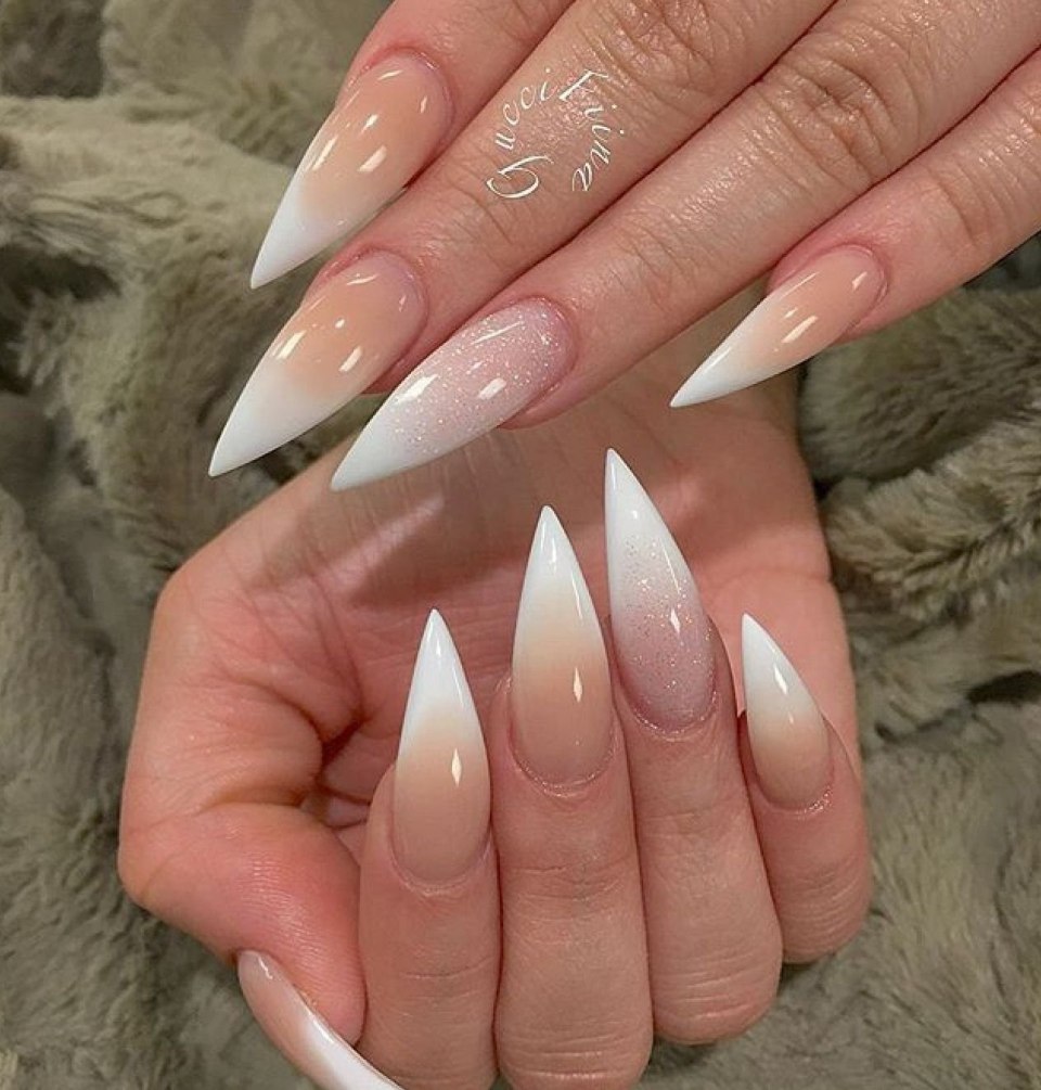 Френч на острые ногти