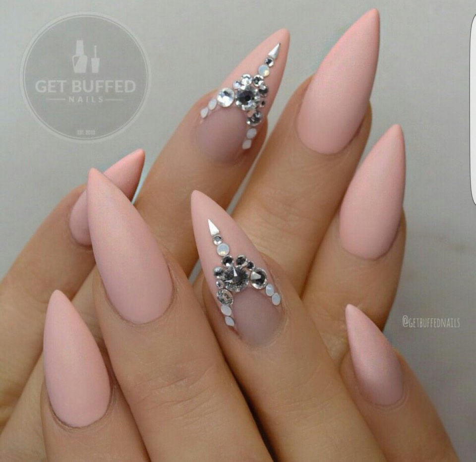 Матовые, стилет, миндаль