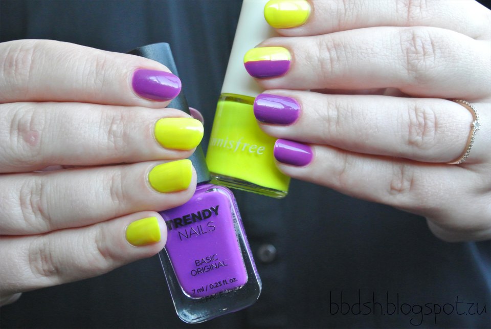 Маникюр с желтым гель лаком