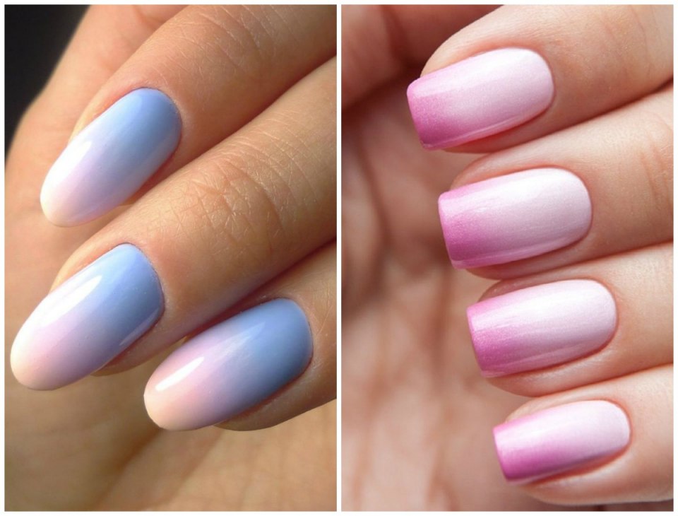 Маникюр омбре