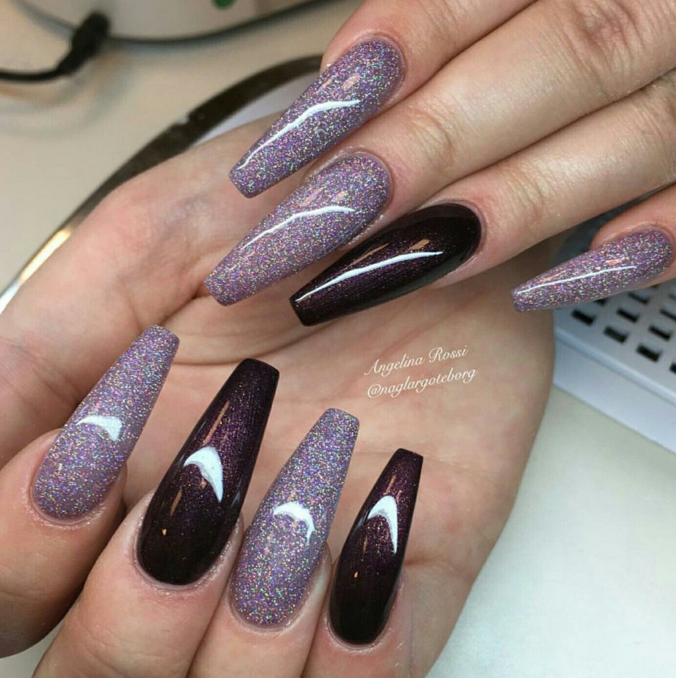 Маникюр в сливовых тонах