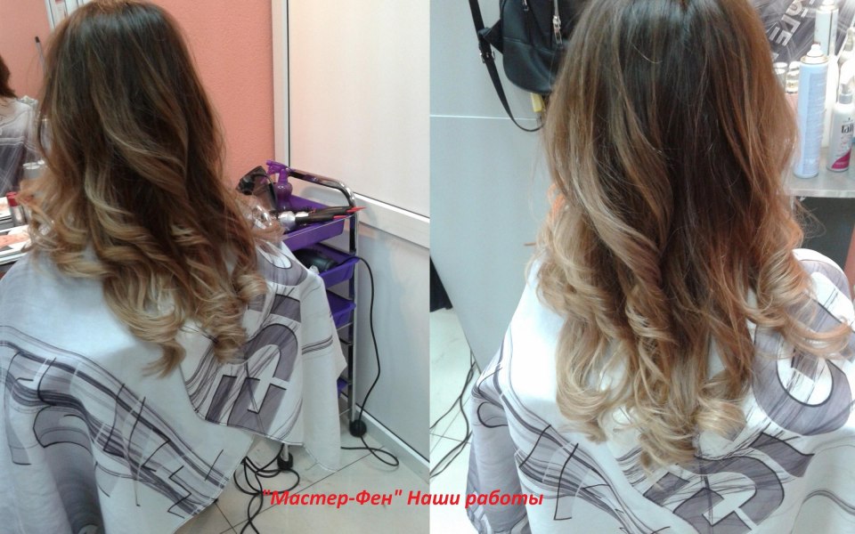 Мелирование феном