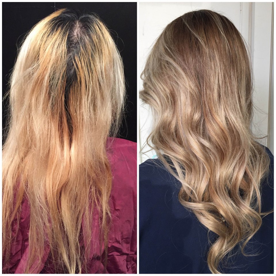 Мелирование с выдуванием