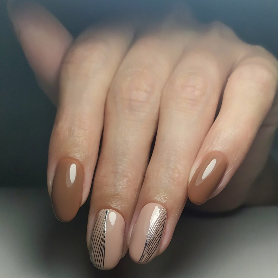 Нюдовый френч маникюр