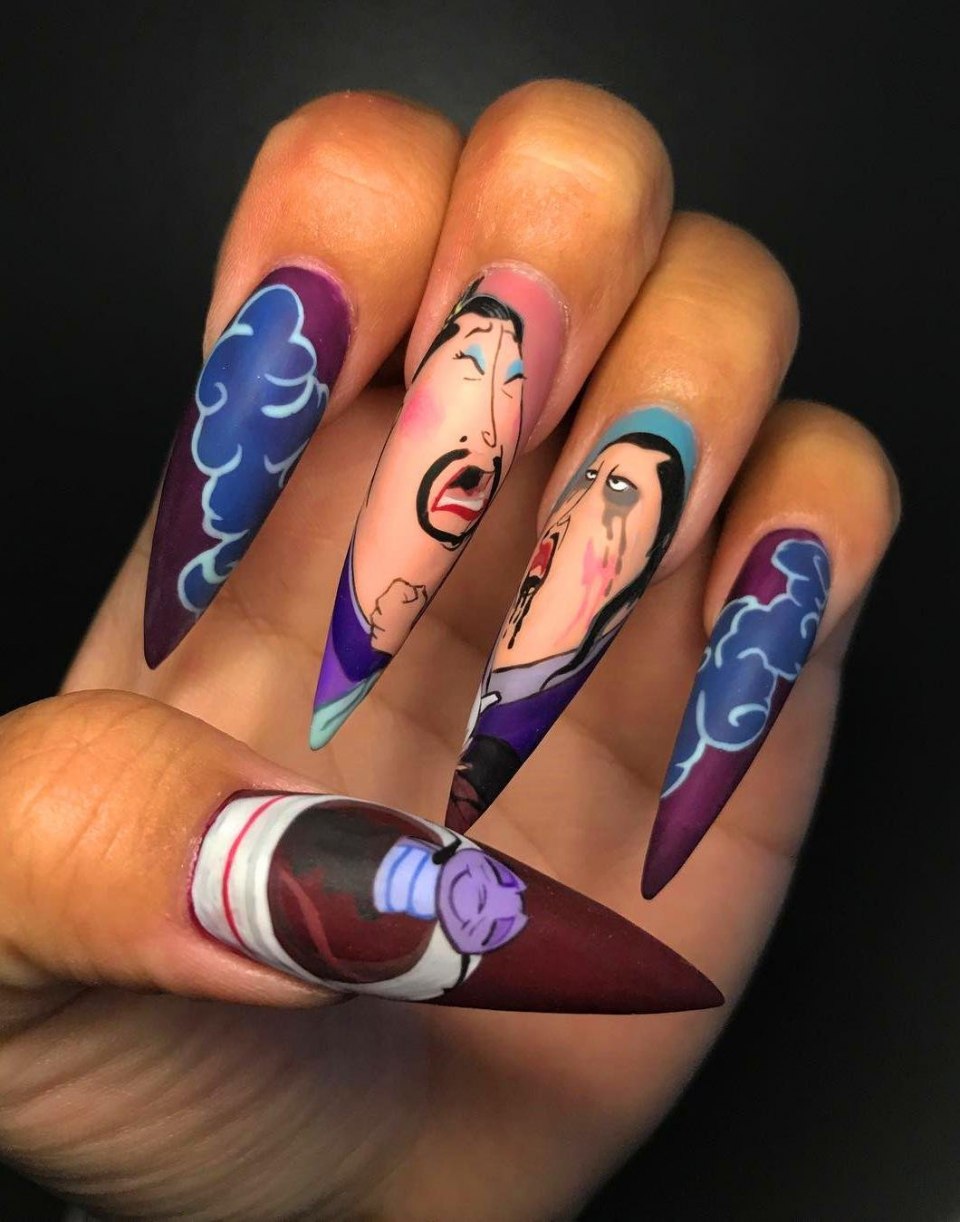 Дизайн ногтей аниме