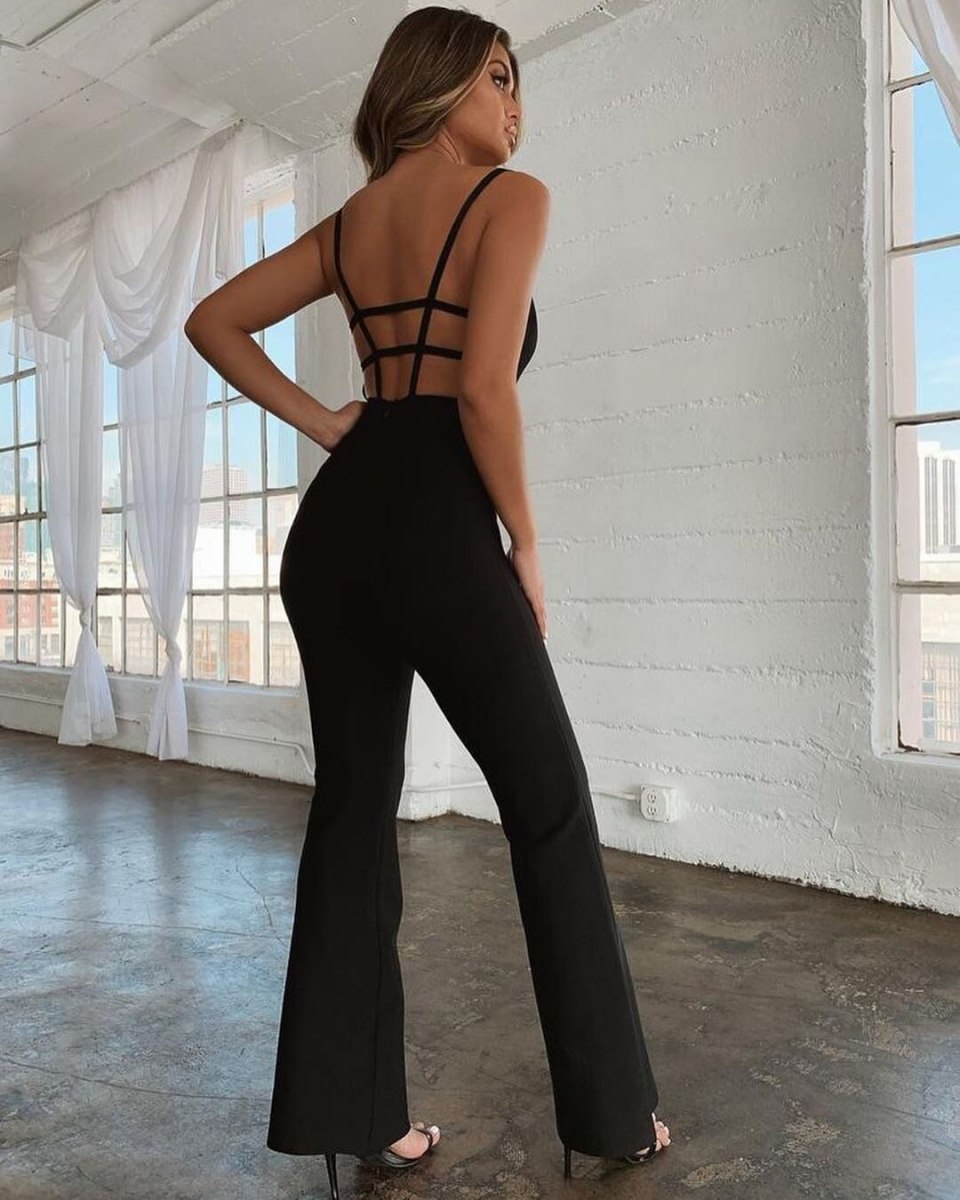 Комбинезон женский с открытой спиной