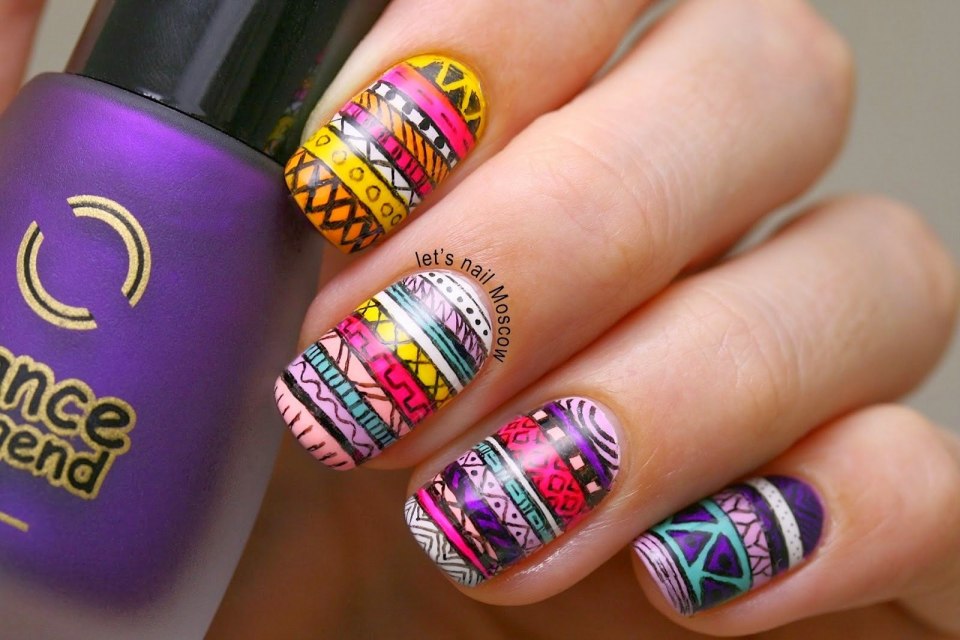 Контрастные ногти