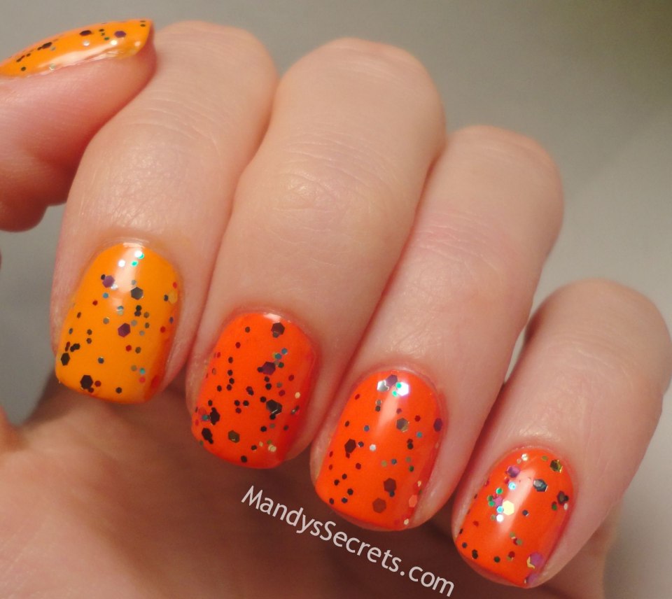 Оранжевые пятна на ногтях