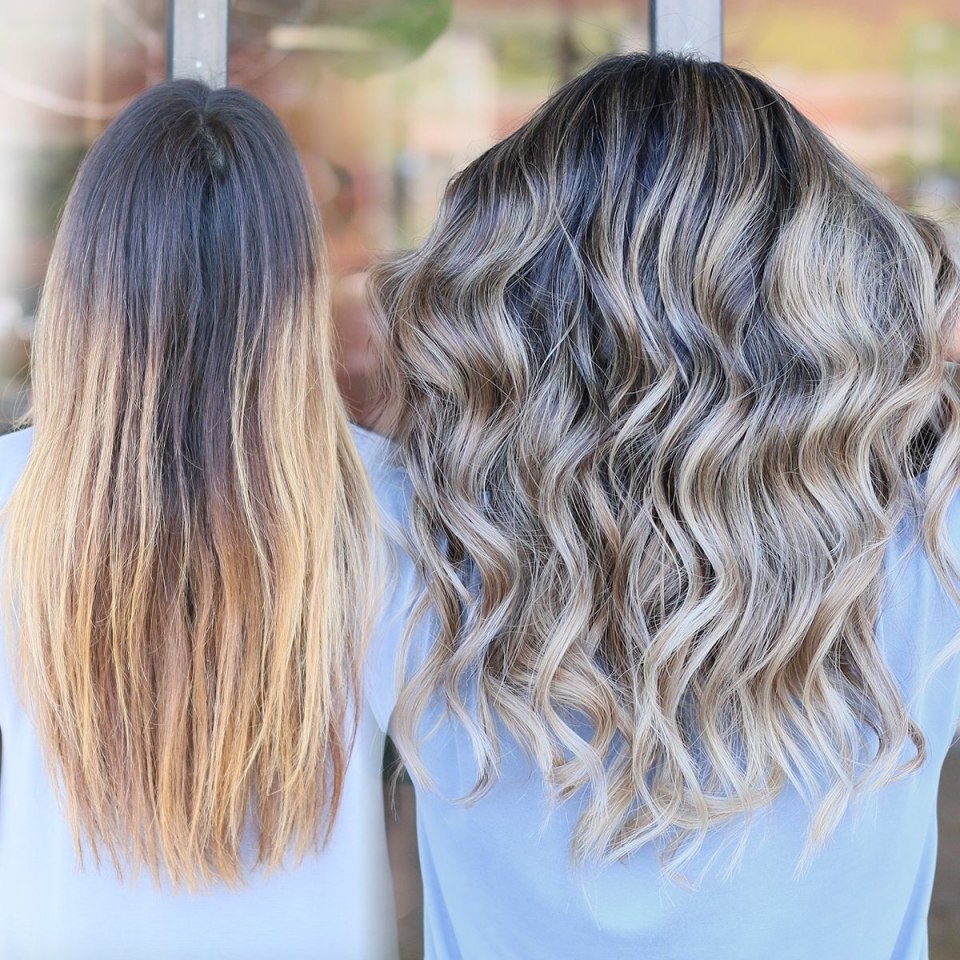 Айр-тач окрашивание на русые волосы