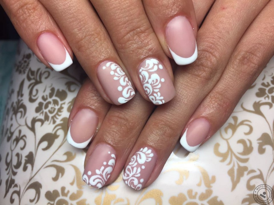 Свадебный маникюр гель лак