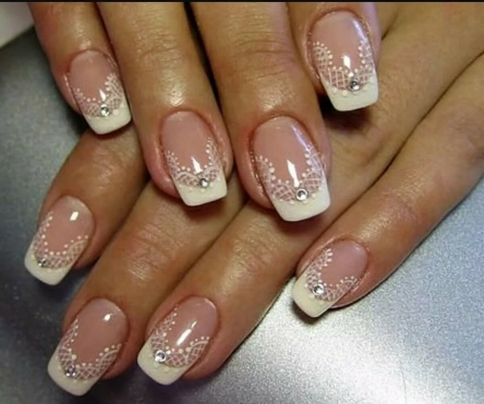 Маникюр шеллак для невесты