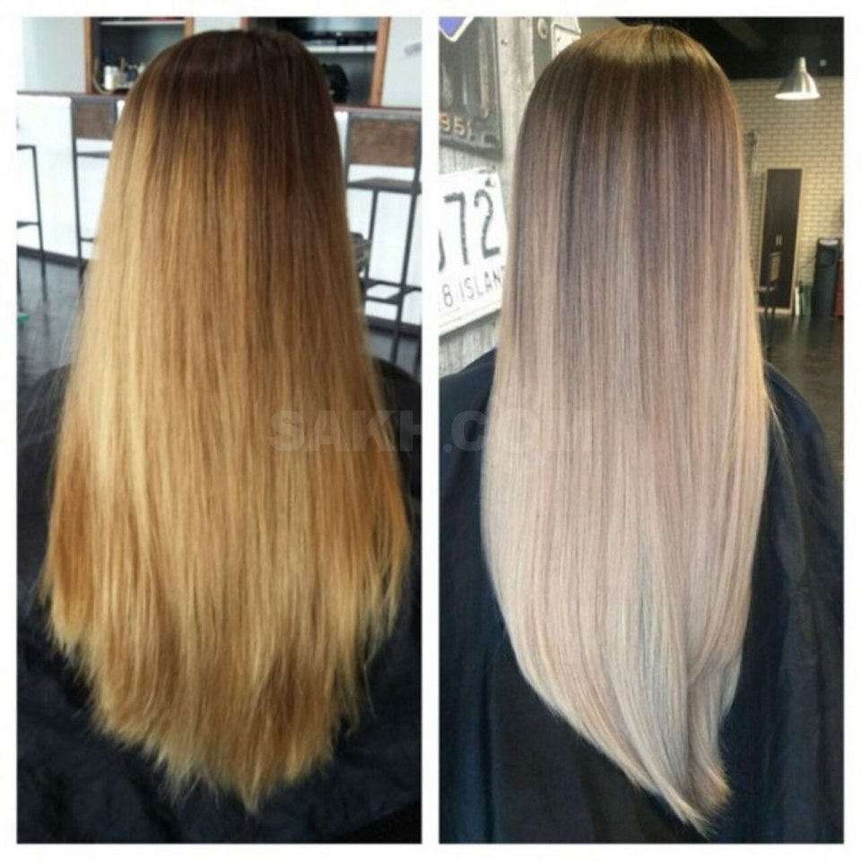 Air Touch русых волос до и после