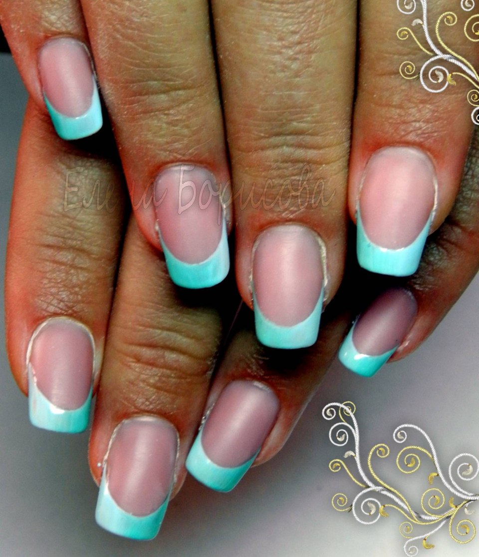 Френч мятного цвета