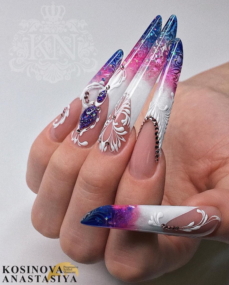 Дизайн ногтей арочный миндаль