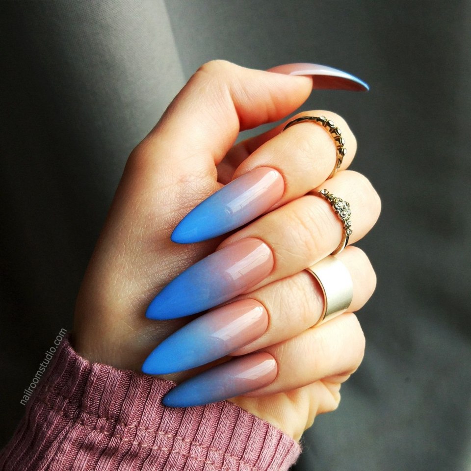 Маникюр на миндалевидные ногти