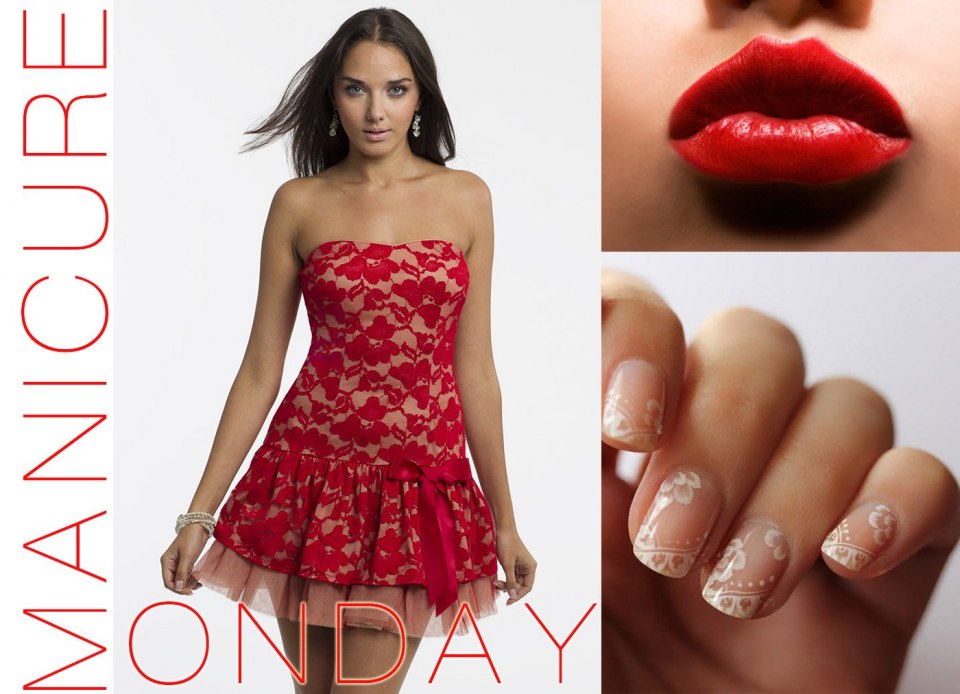 Маникюр для красного платья