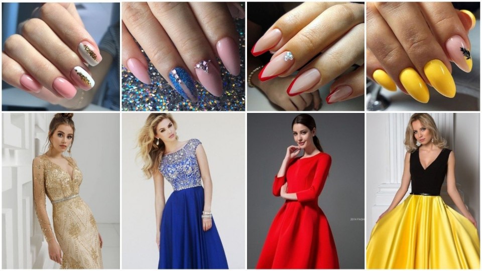 Маникюр к красному платью