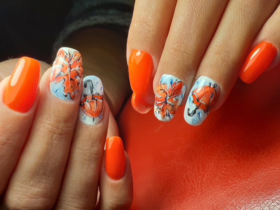 Маникюр в осенних тонах 2021 модные