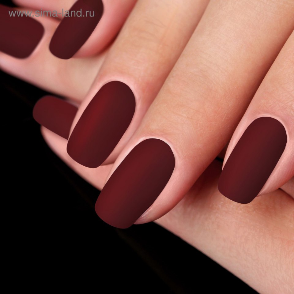 Бордовый матовый лак