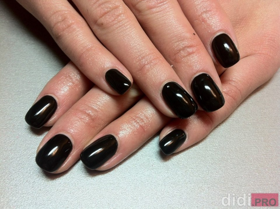 Осенние ногти однотонные