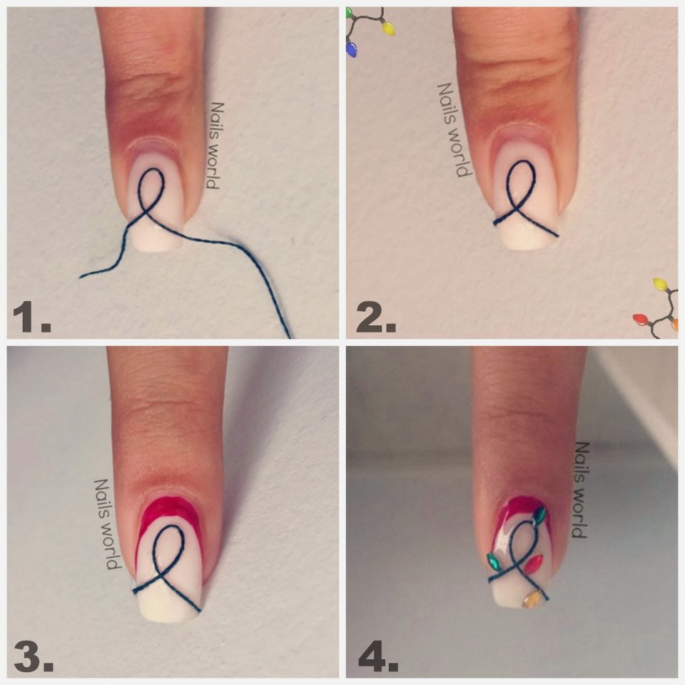 Простые рисунки на ногтях самой себе