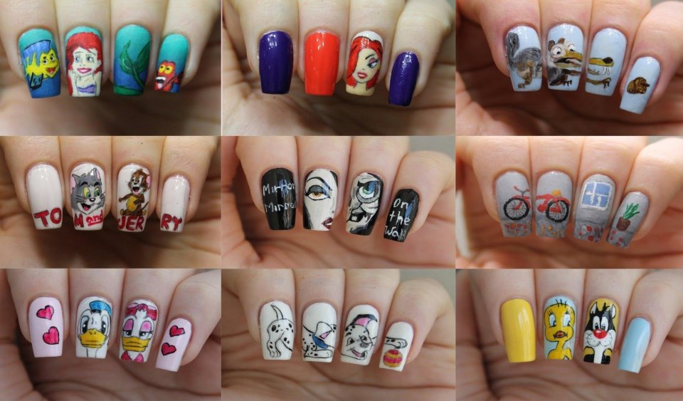 Рисунки на ногтях акриловыми красками