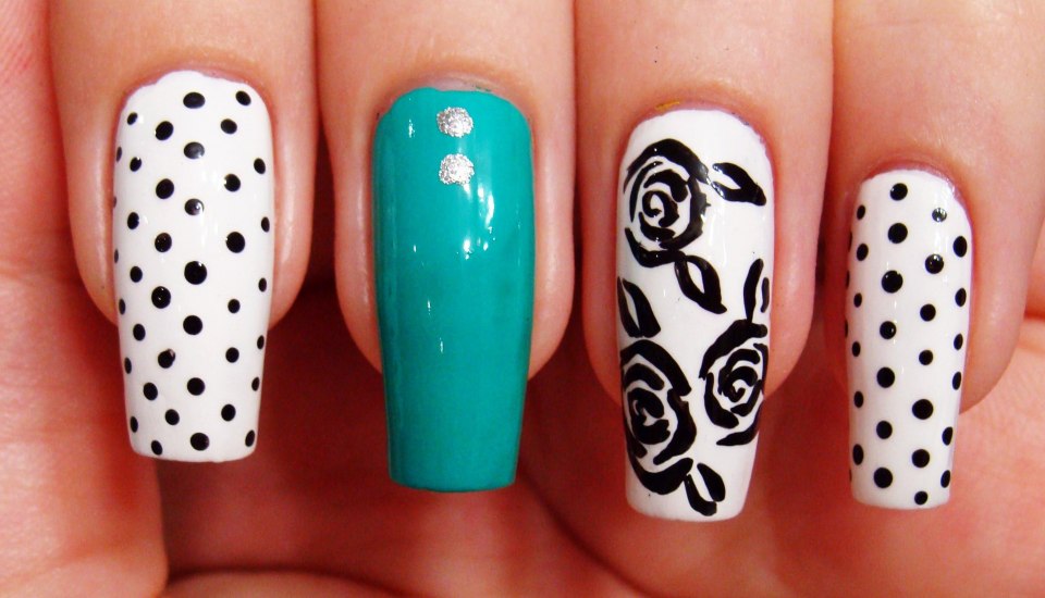 Простые рисунки на ногтях