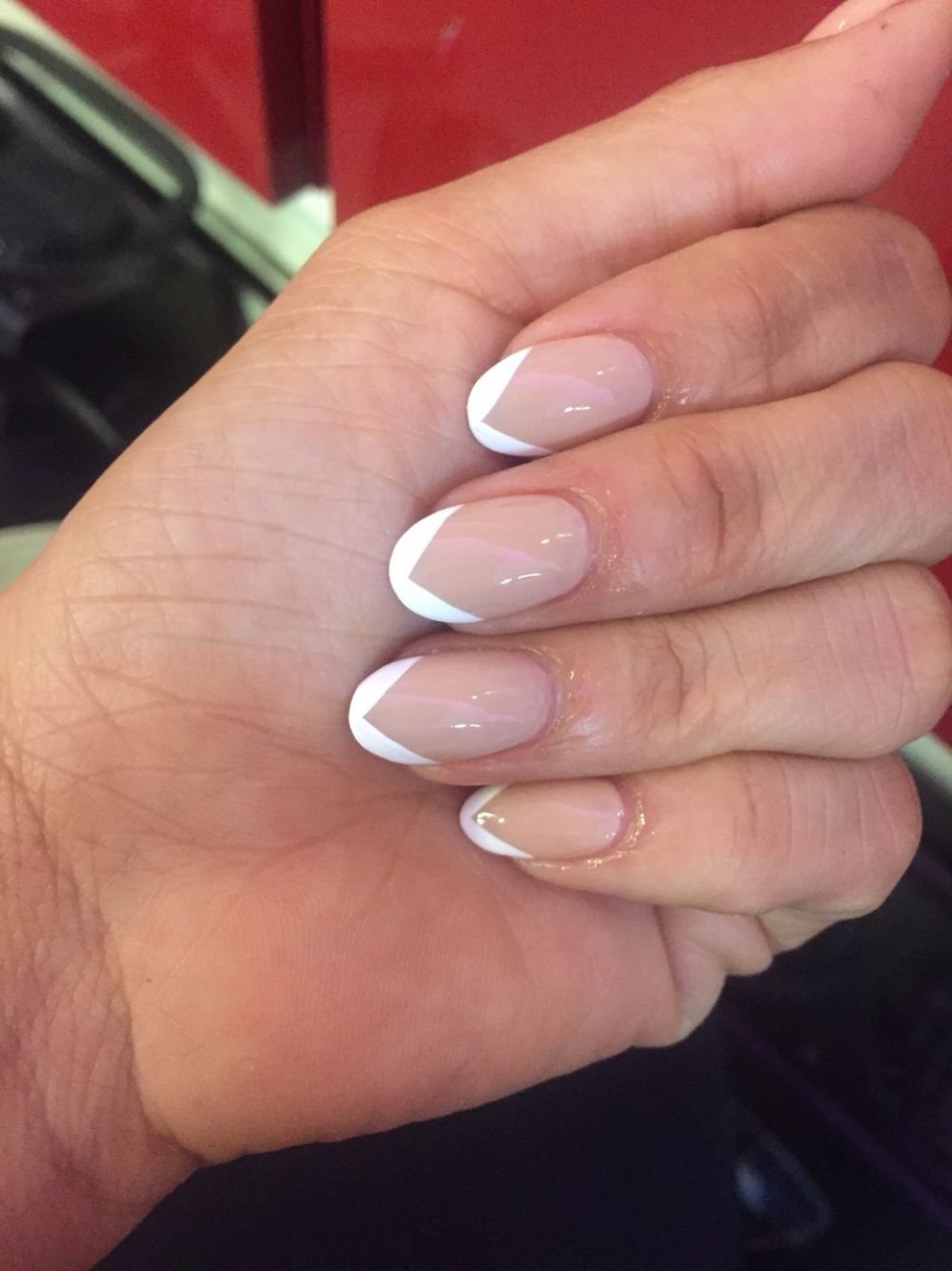 Нарощенные ногти французский маникюр