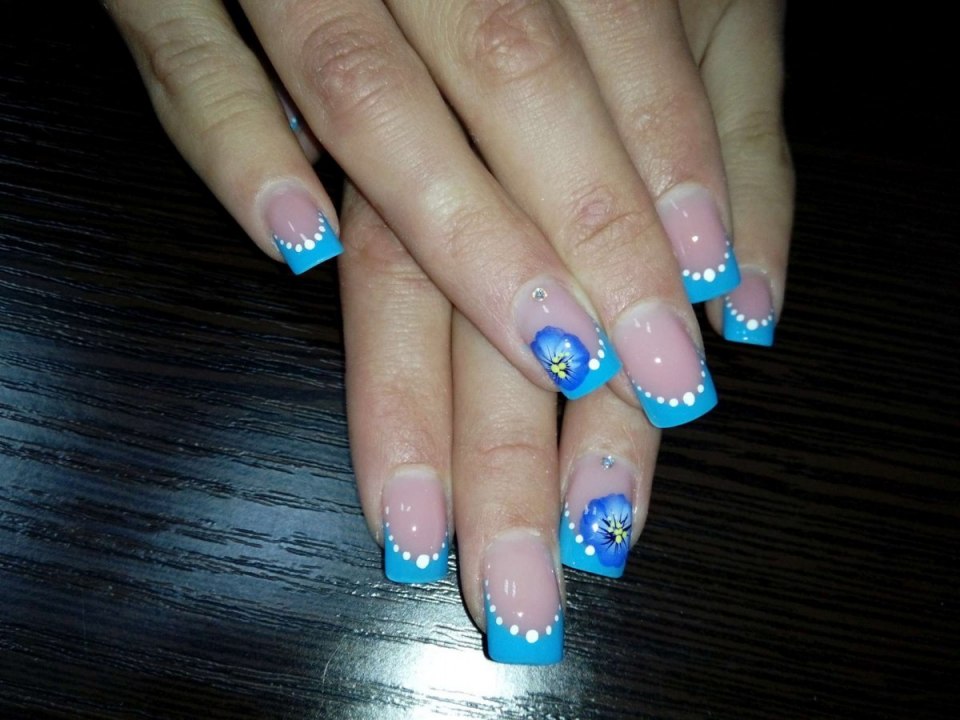 Выкладной френч голубой